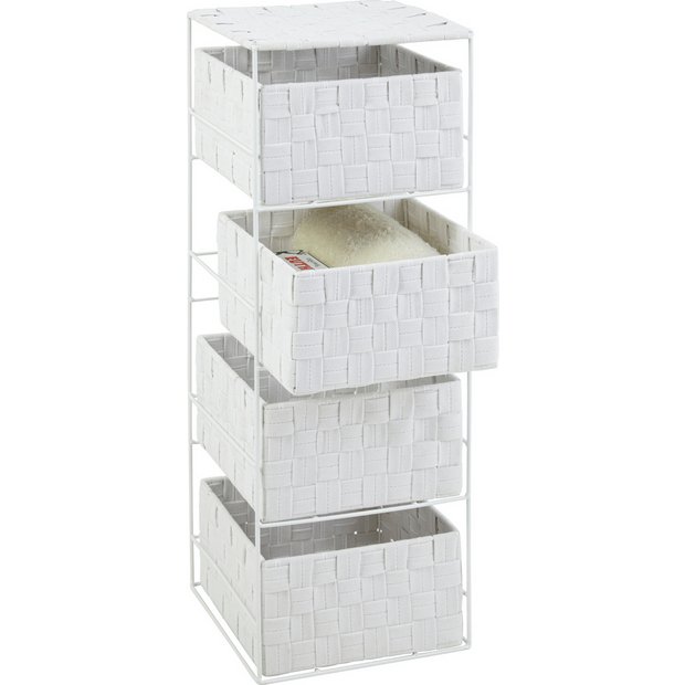 White 4 drawer 2024 storage unit