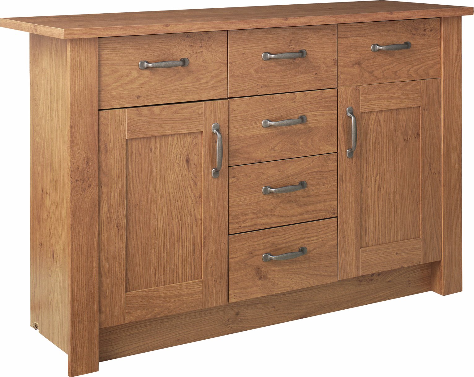 Argos Home Ohio 2 Door 6 Drawer Sideboard - Natural