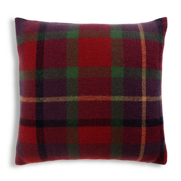 Buy Argos Home Sherpa Check Cushion 43x43cm Cushions Argos