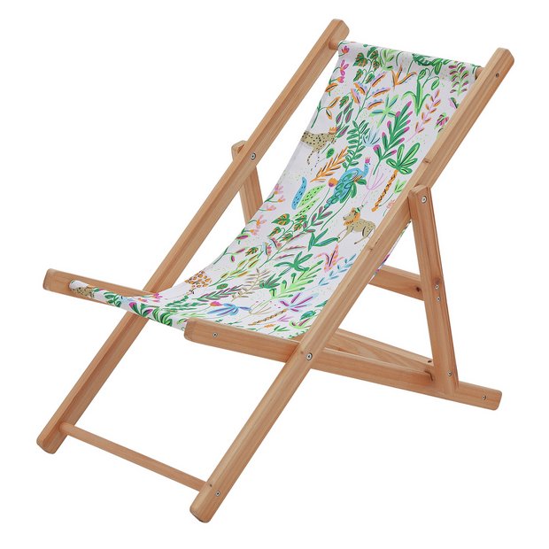 Buy Party Animals Kids Wooden Deck Chair Camping Chairs Argos