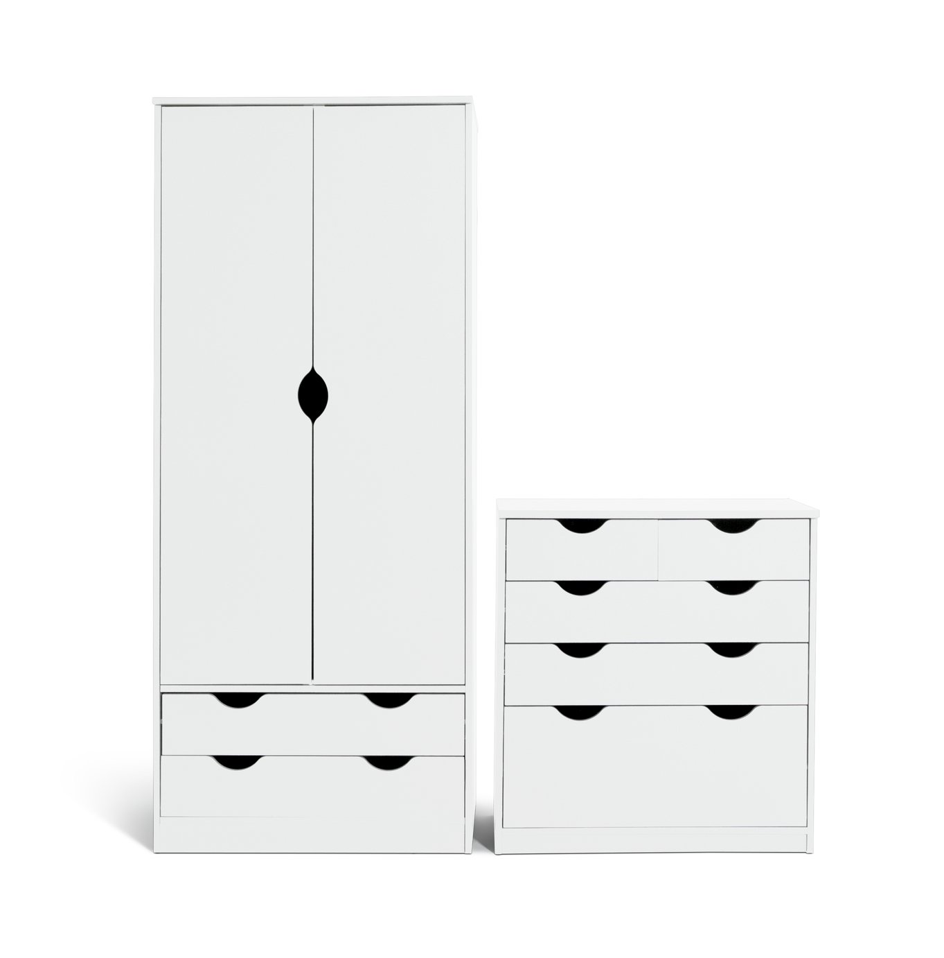 Habitat Kids Pagnell 2 Piece 2 Door Wardrobe Set - White