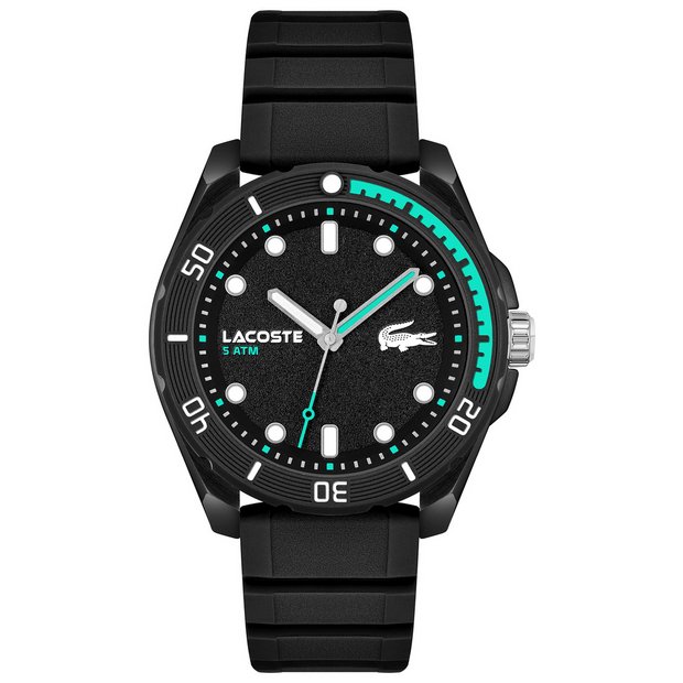 Buy Lacoste Gents Finn Black Silicone Strap Watch Men s watches