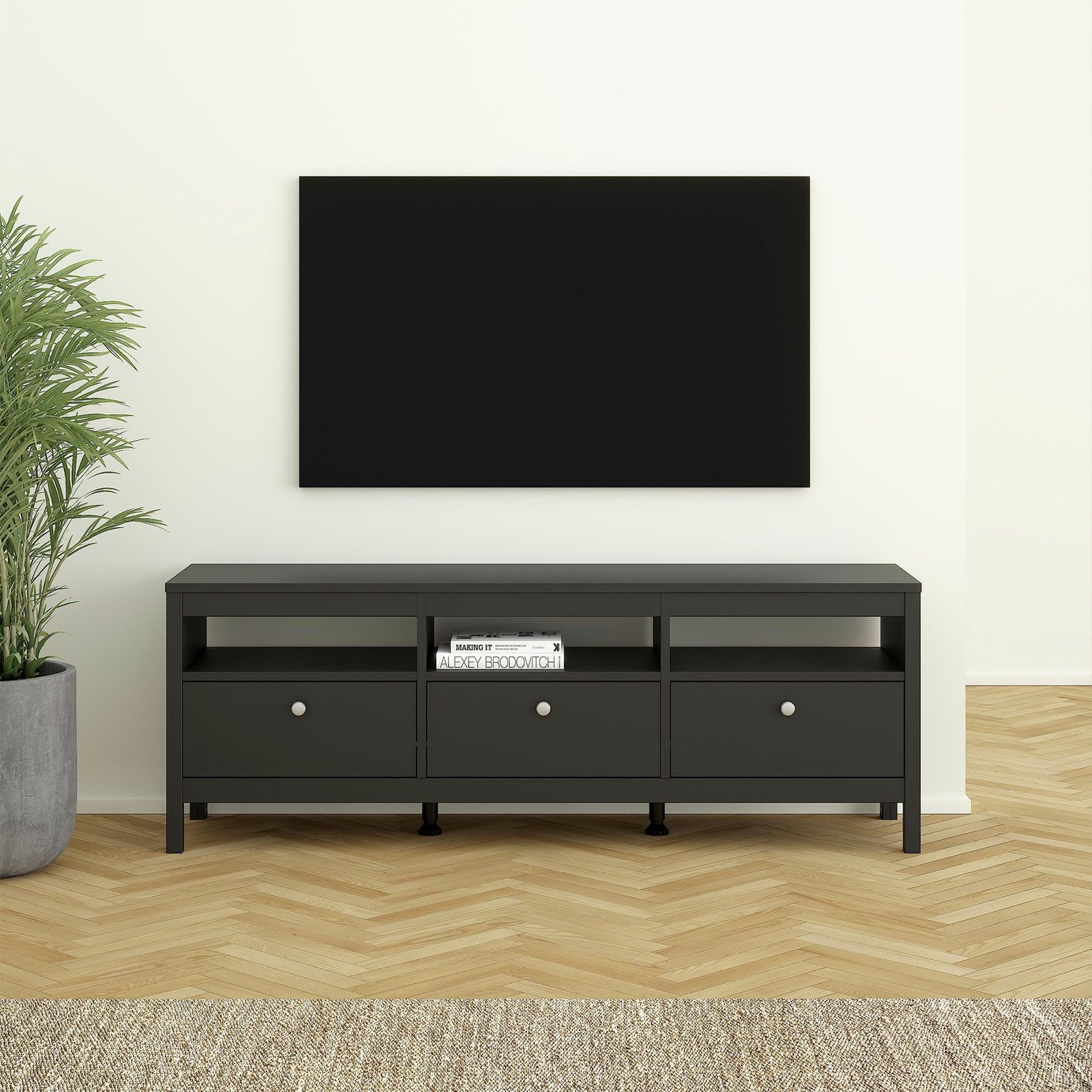 Tvilum Madrid 3 Drawer TV Unit