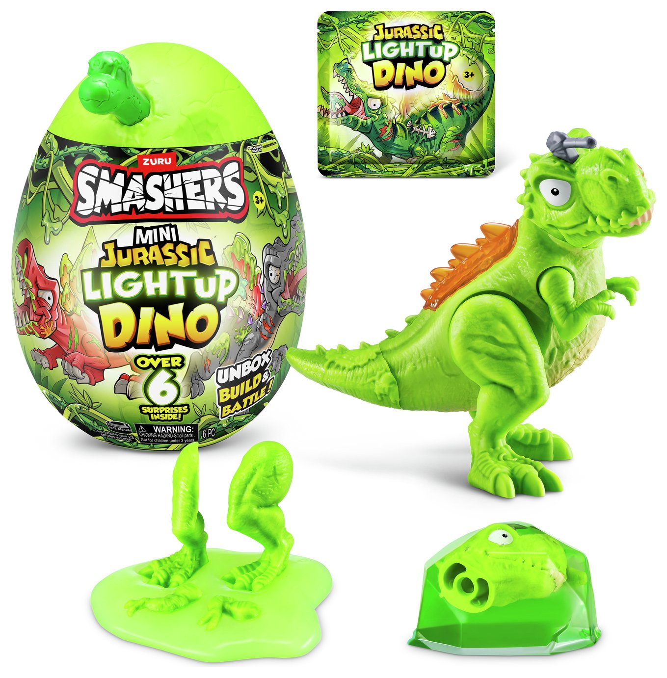 Zuru Smashers Jurassic Mini Light-up Dino Playset