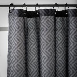 Argos Home Weave Shower Curtain - Black