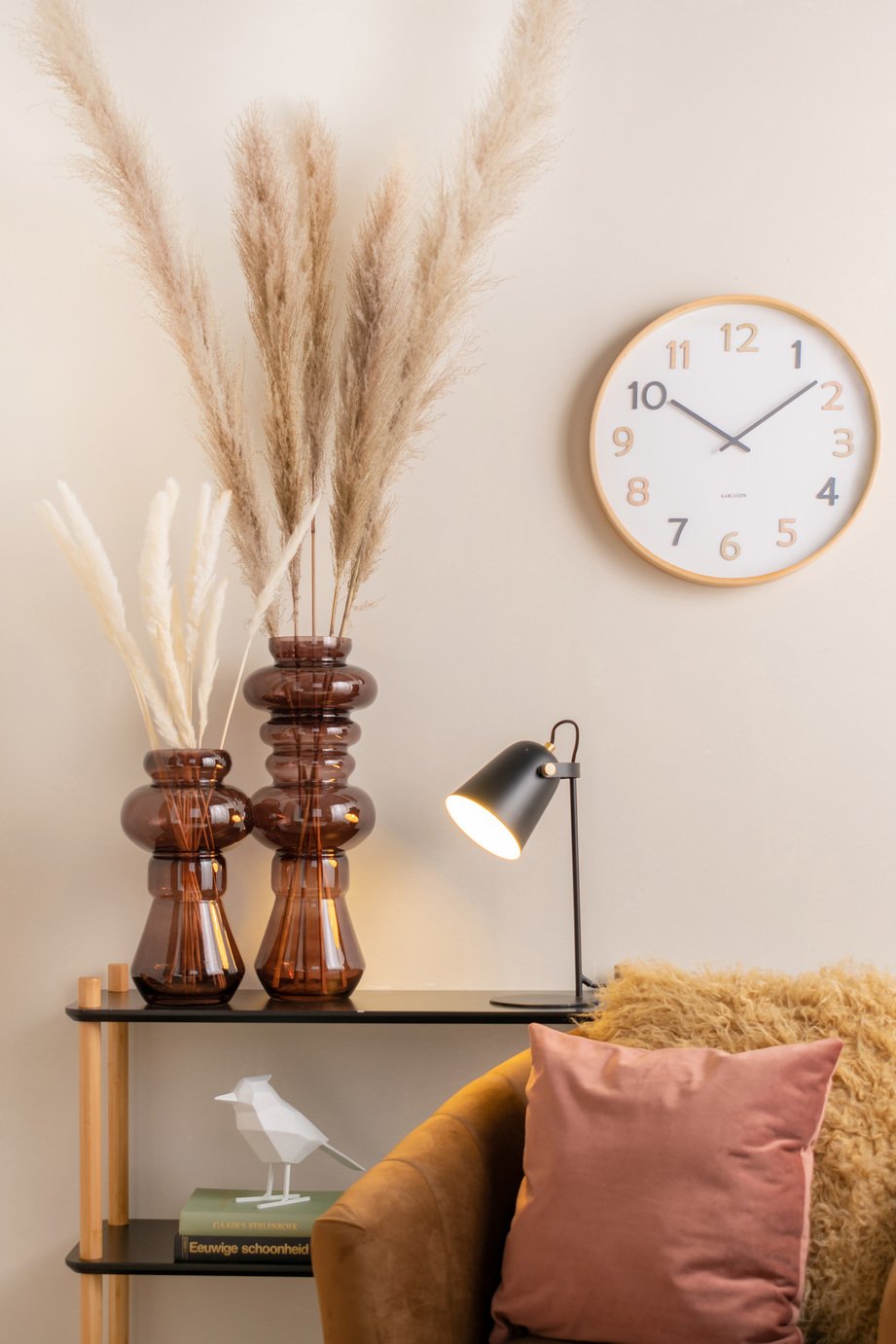 Karlsson Pure Analogue Wooden Wall Clock - Natural