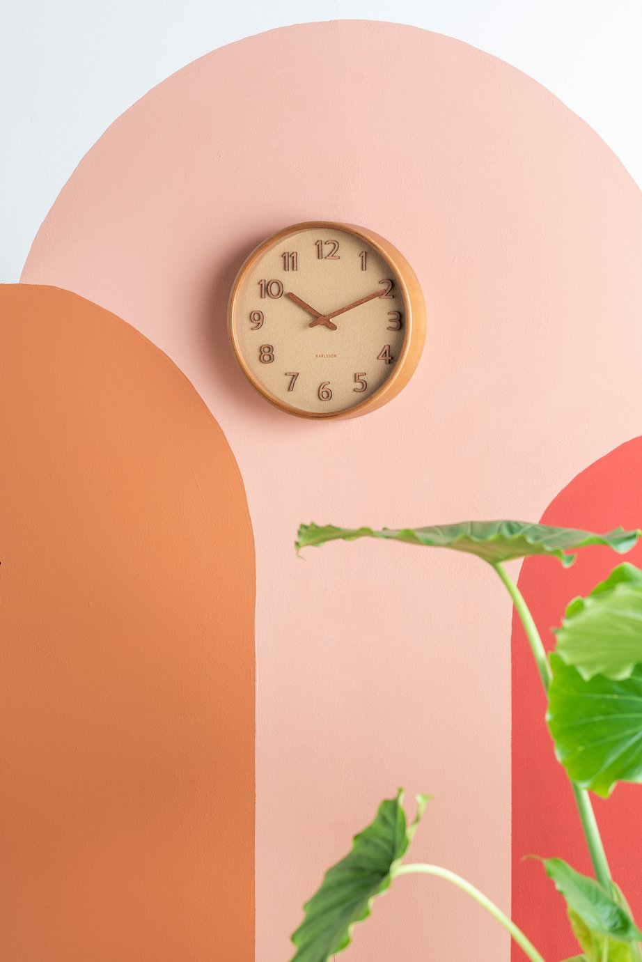 Karlsson Pure Analogue Wall Clock - Sand Brown
