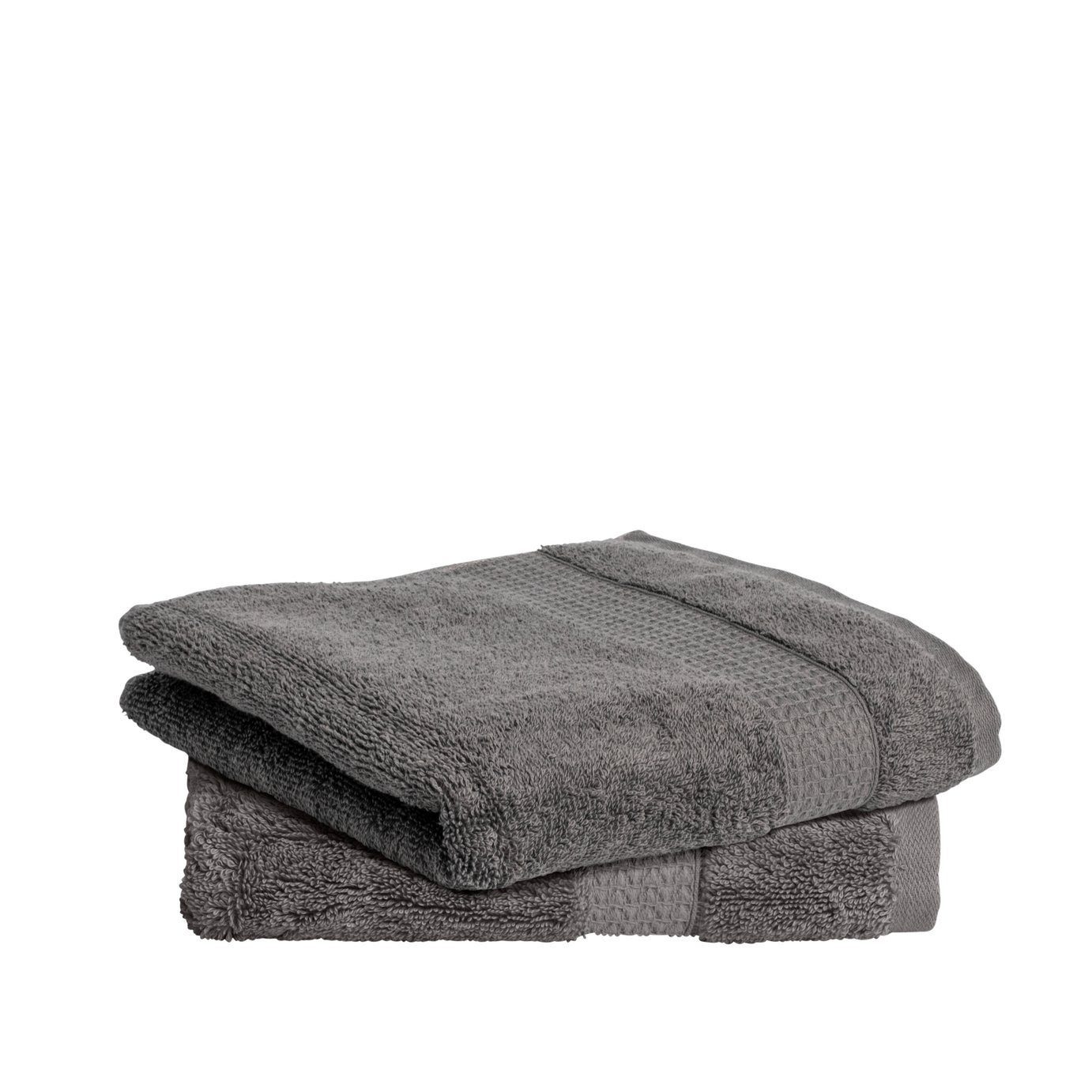 Habitat Hygro Anti Bac 2 Pack Face Cloth - Grey