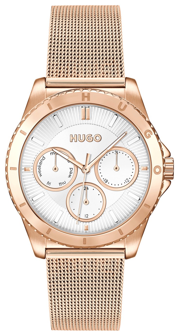 HUGO Ladies Pink Stainless Steel Bracelet Watch