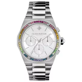 Olivia Burton Stainless Steel White Dial Bracelet Watch