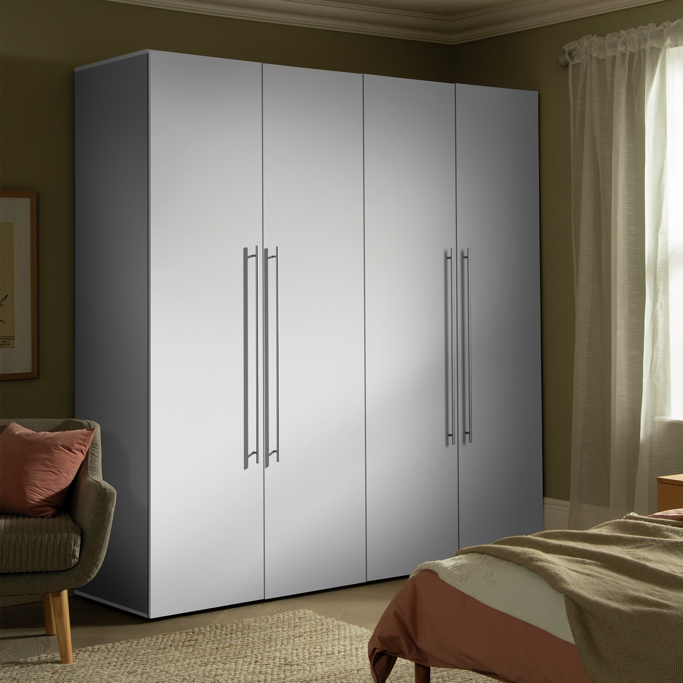 Habitat Atlas 4 Door Wardrobe