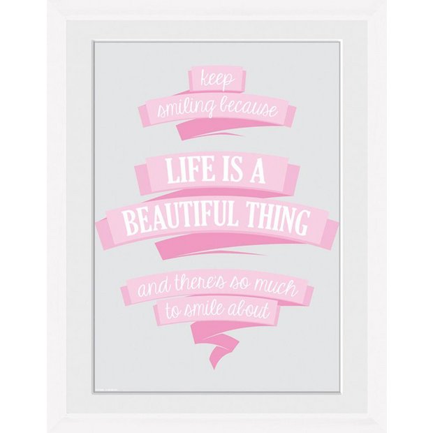 Buy GB Eye Life is Beautiful Framed Print at Argos.co.uk - Your Online ...