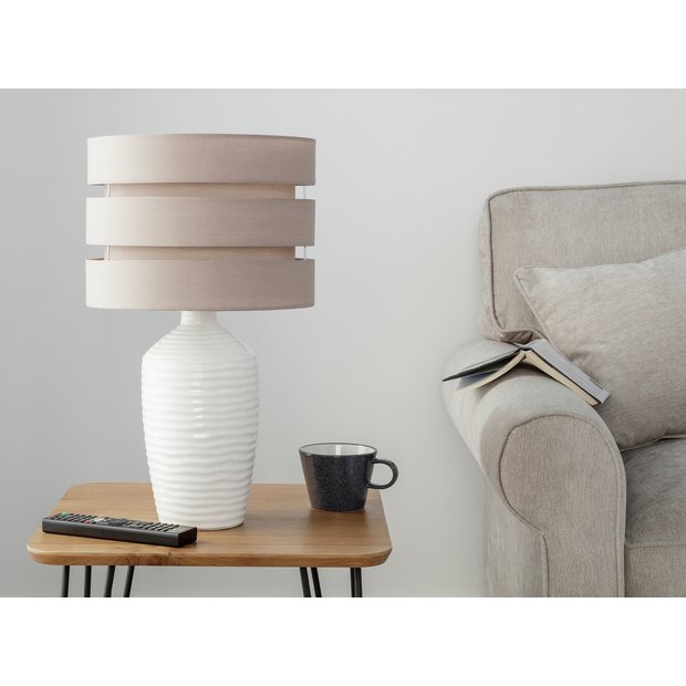 White bedside best sale lamp shades