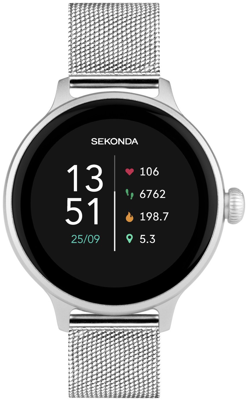 Sekonda Connect Silver Mesh Strap Calling Smart  Watch