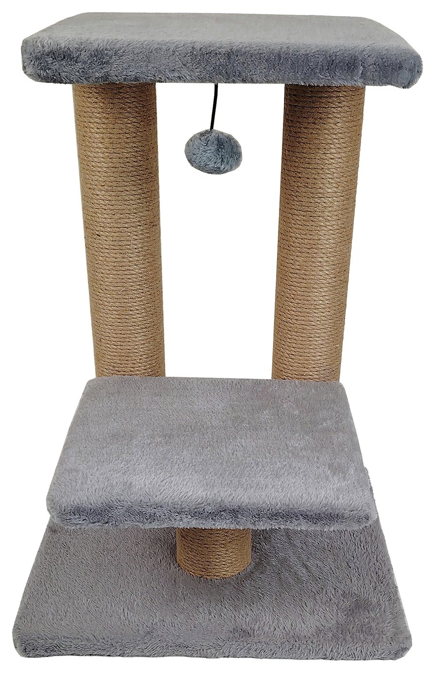 Two Tier Cat Scratching Perch-Grey