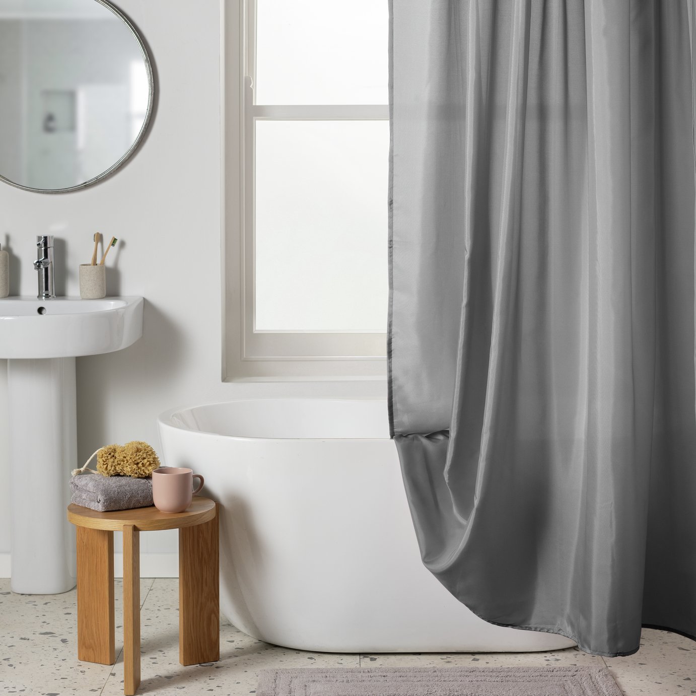 Argos Home Plain Shower Curtain