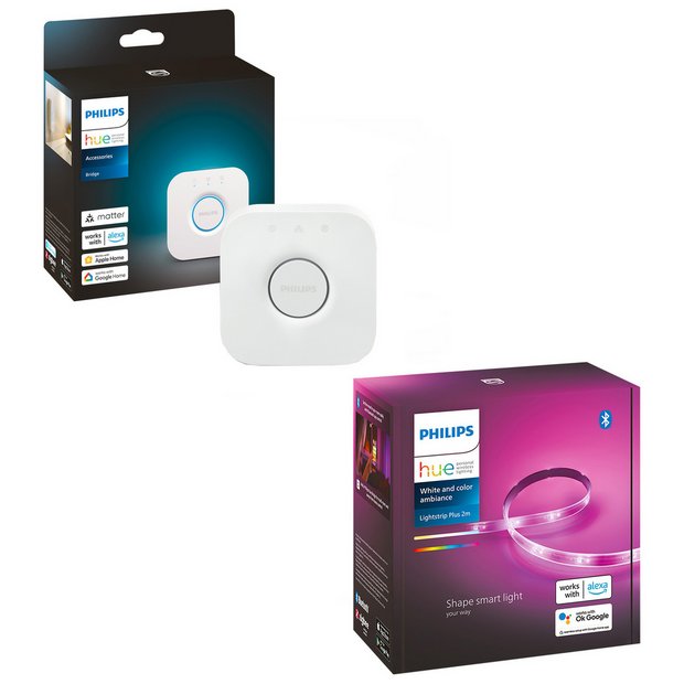 Philips Hue Bridge & Lightstrip Plus Base V4 (80) Kit B&H