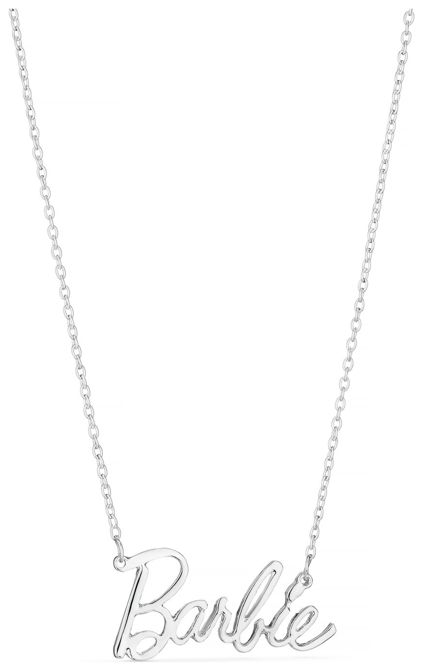Buy Barbie Silver Coloured Logo Necklace Womens necklaces