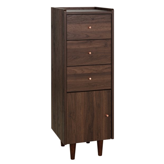 Buy Argos Home Lola 3 Drawer 1 Door Tallboy Walnut Effect