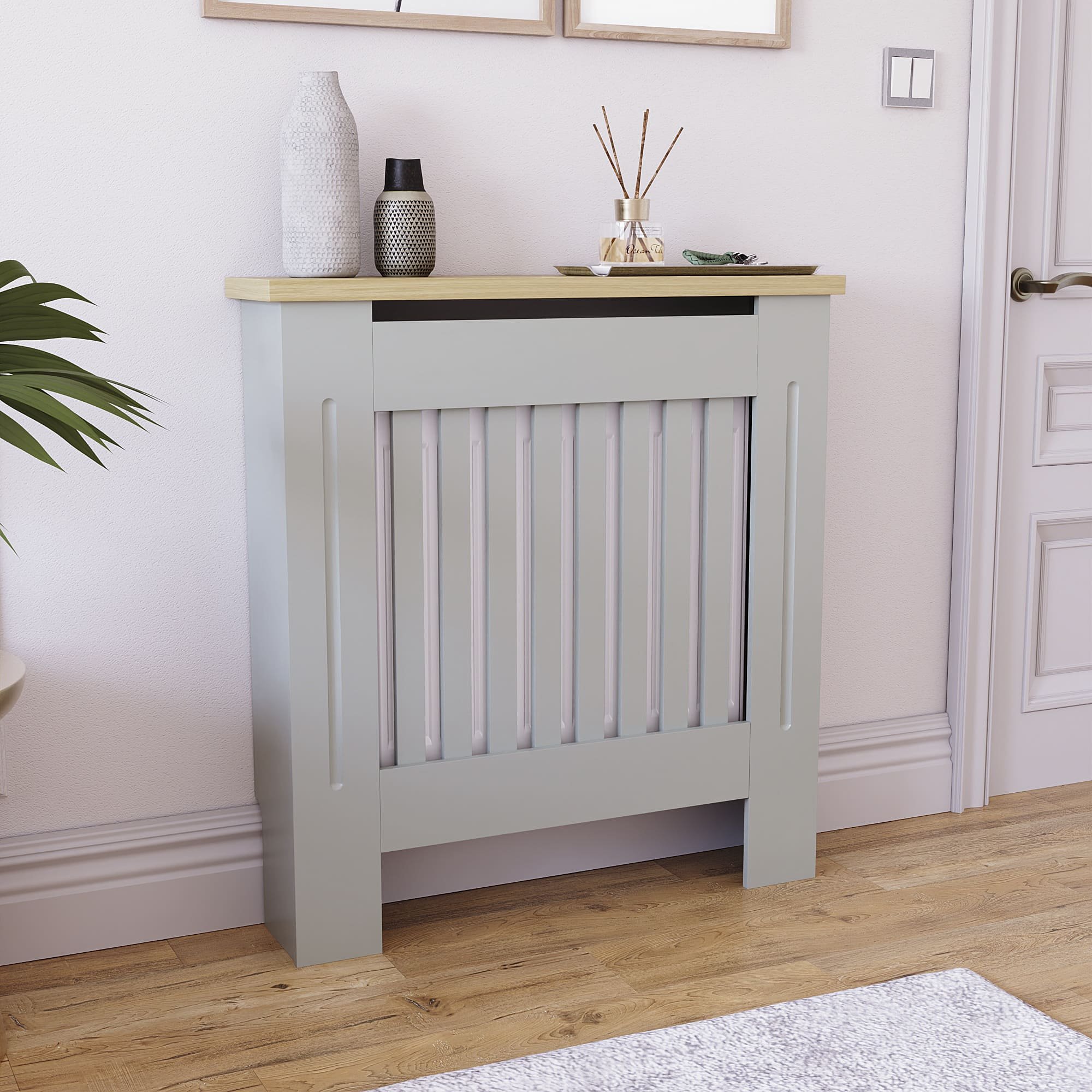 Vida Designs Arlington Small Radiator Cover - Olive Grey