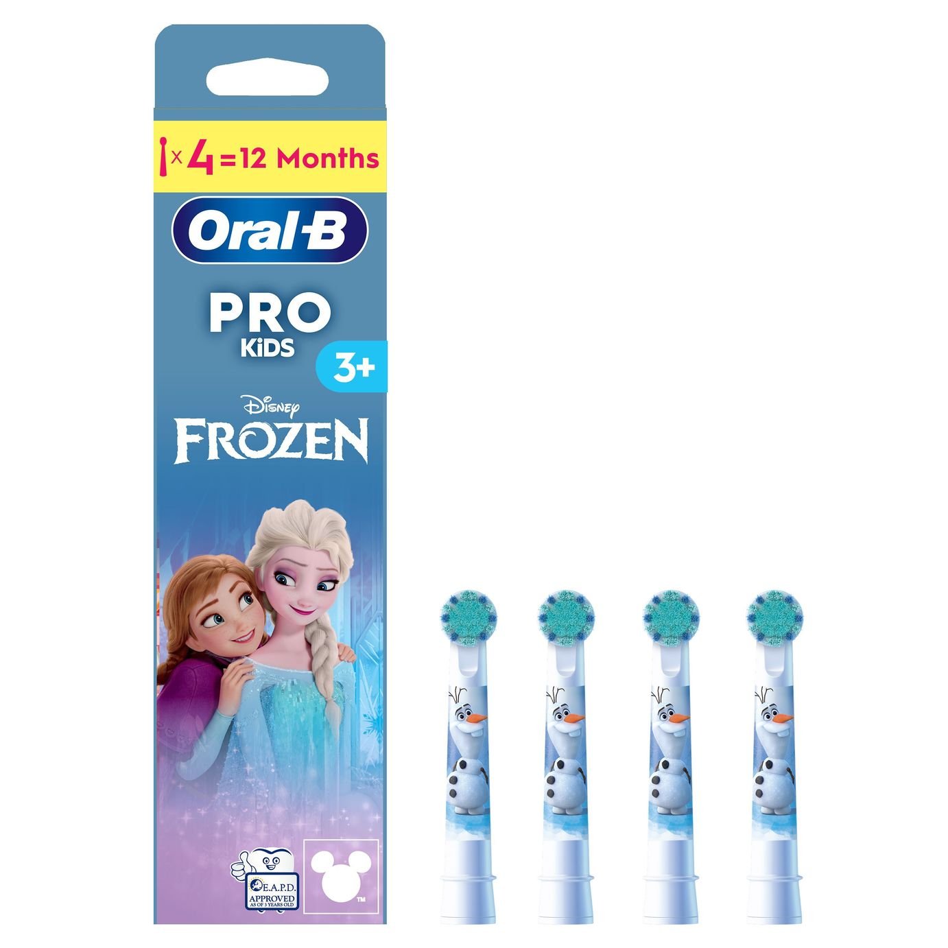 Oral-B Pro Kids Spiderman Toothbrush Heads - 4 Pack