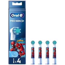 Oral-B Pro Spiderman Kids Electric Toothbrush Heads - 4 Pack