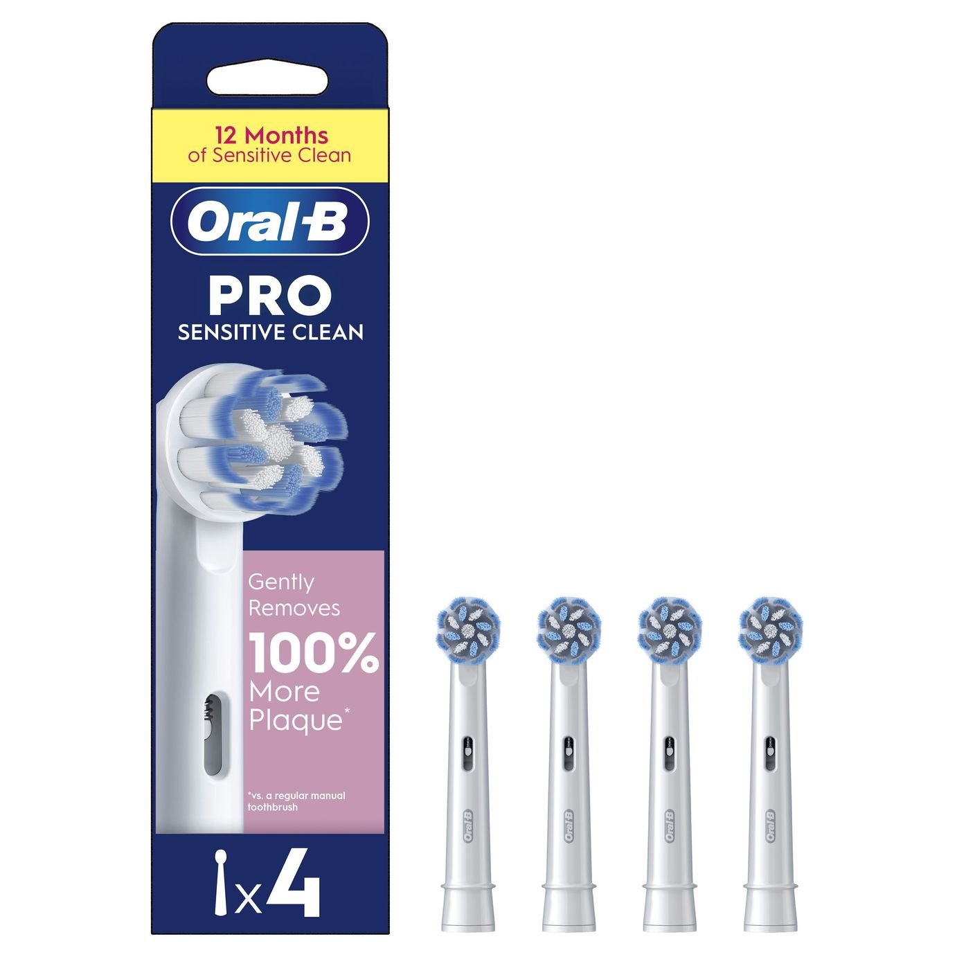Oral-B Pro Sensitive Clean Toothbrush Heads - 4 Pack