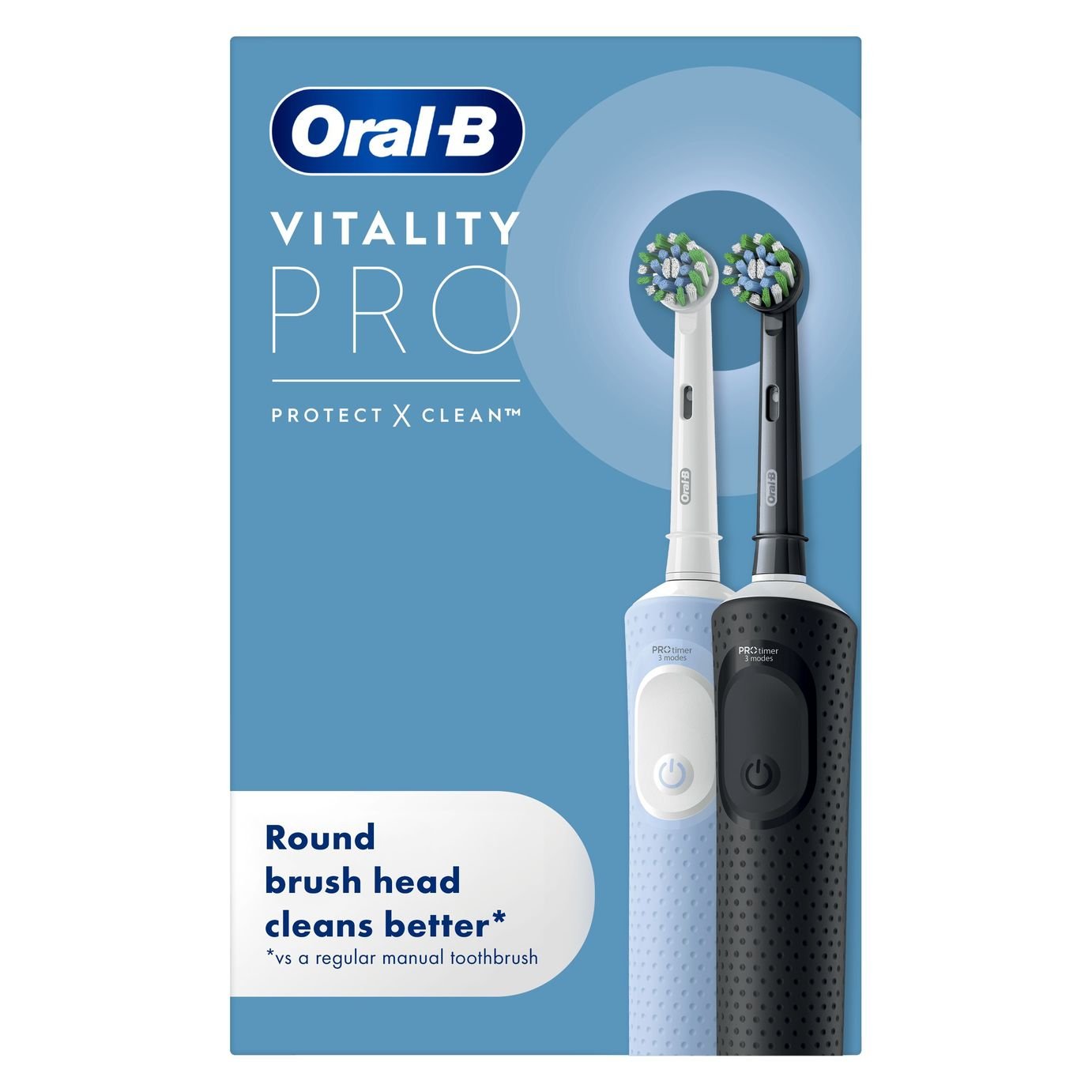 Oral-B Vitality Pro Electric Toothbrush Duo – Black/Blue