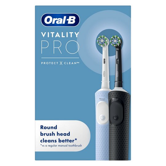 Oral-B Vitality Pro Electric Toothbrush Duo – Black/Blue