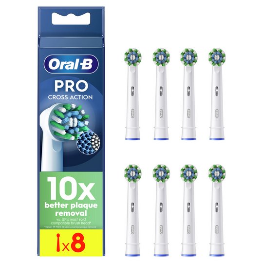 Oral-B Pro Cross Action Toothbrush Heads - 8 Pack