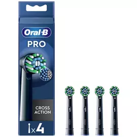Oral-B Pro Black Electric Toothbrush Heads - 4 Pack
