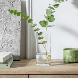 Habitat Small Round Edge Square Glass Vase - Clear