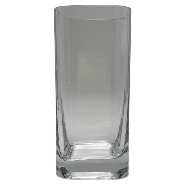 Buy Habitat Small Round Edge Square Glass Vase Clear Vases Habitat