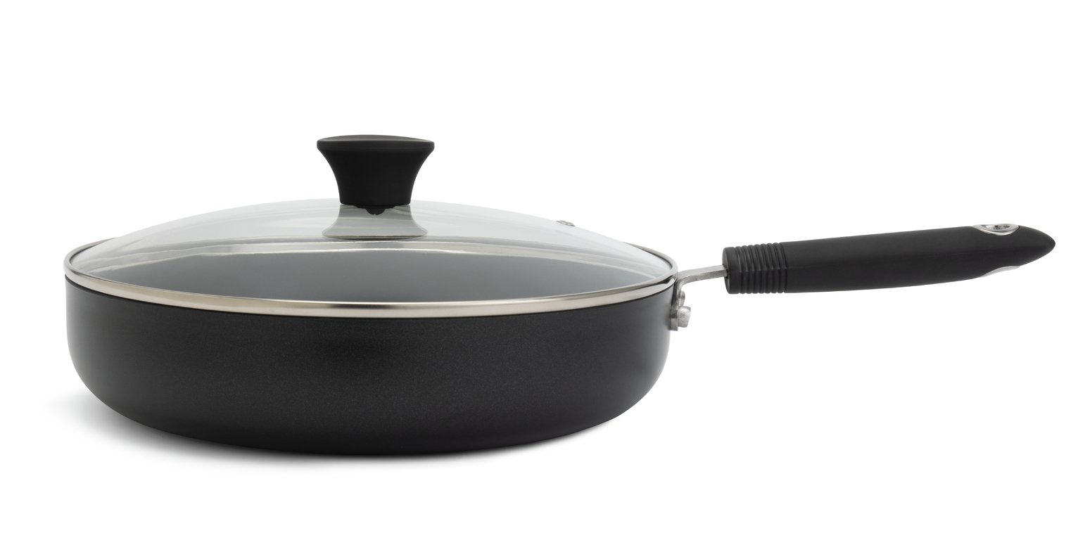 Habitat 28cm Non Stick Aluminium Saute Pan with Lid