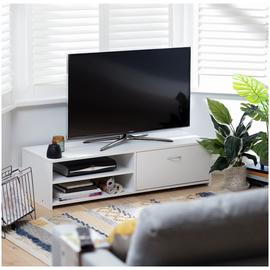 Plain white hot sale tv stand
