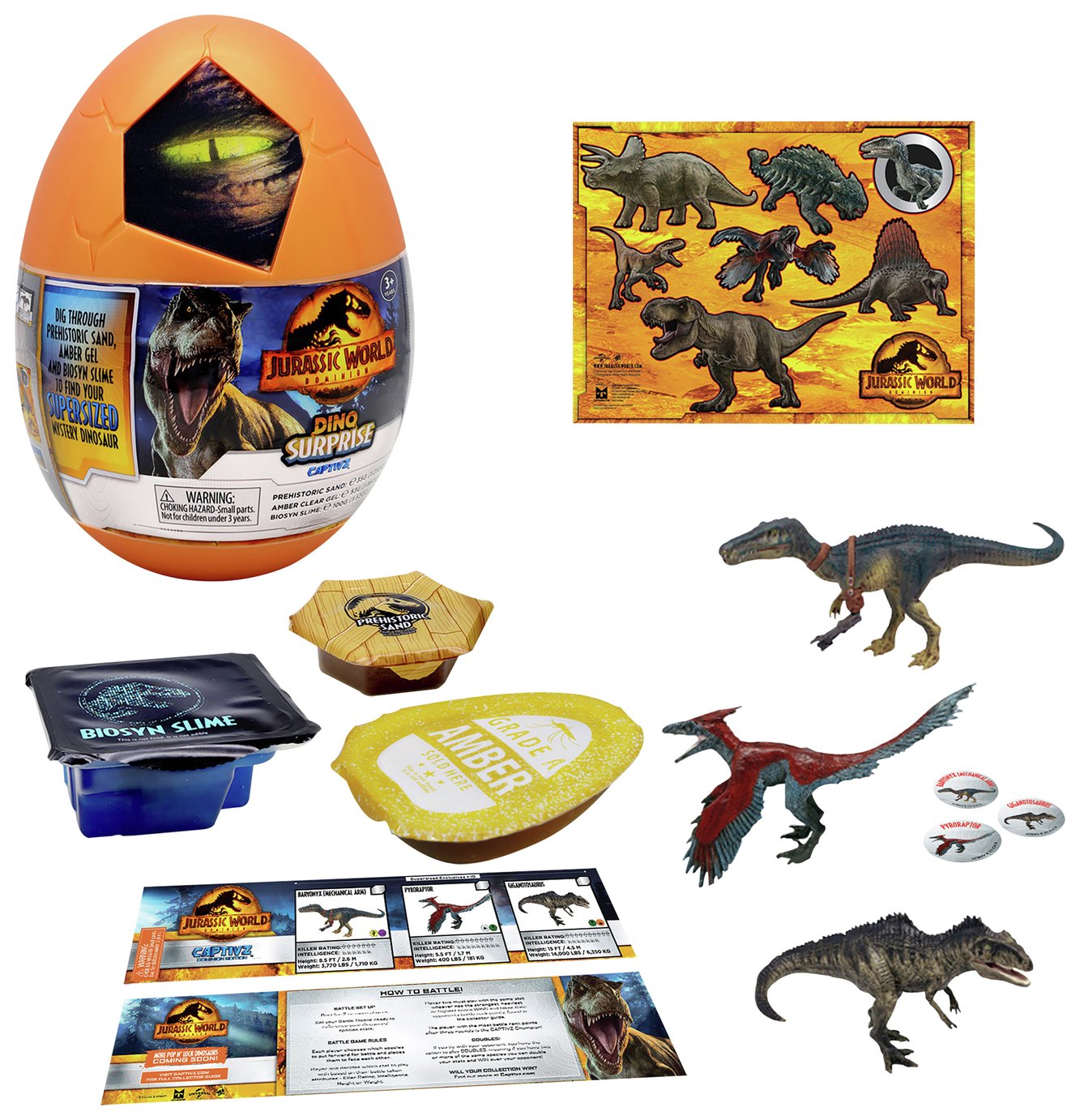 Jurassic World Captivz Dominion Surprise Dinosaur Egg