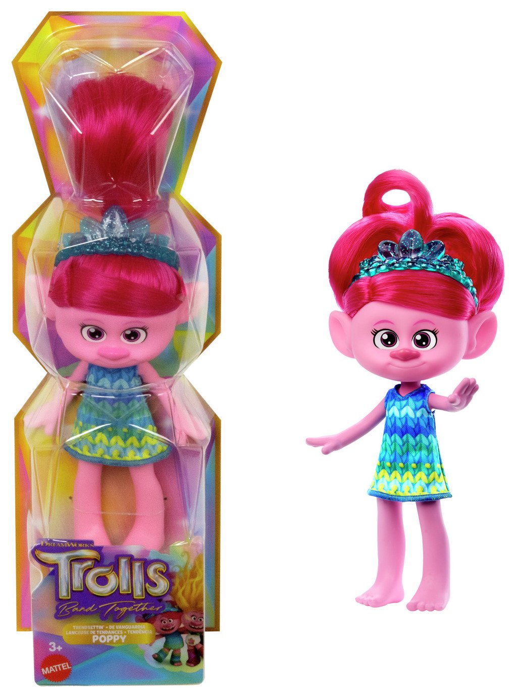 Trolls Band Together Trendsettin' Queen Poppy Fashion Doll