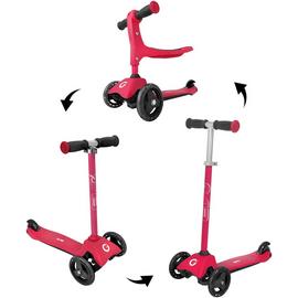 Evo 3 in 1 Cruiser Tri Scooter and Ride On  - Red 