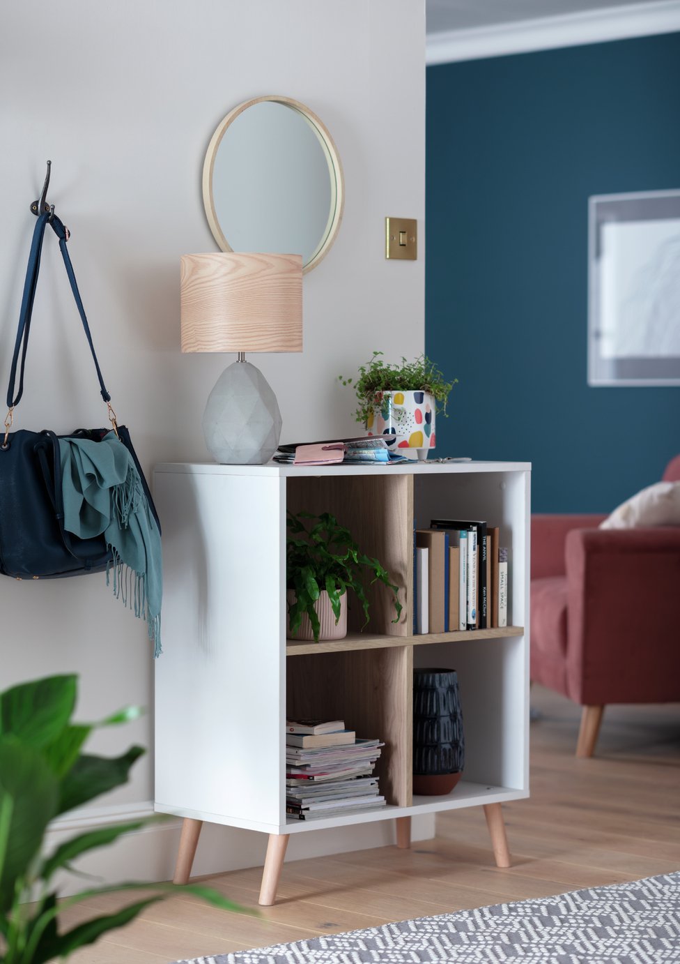 Habitat Skandi Deep Shelving Unit - White & Oak