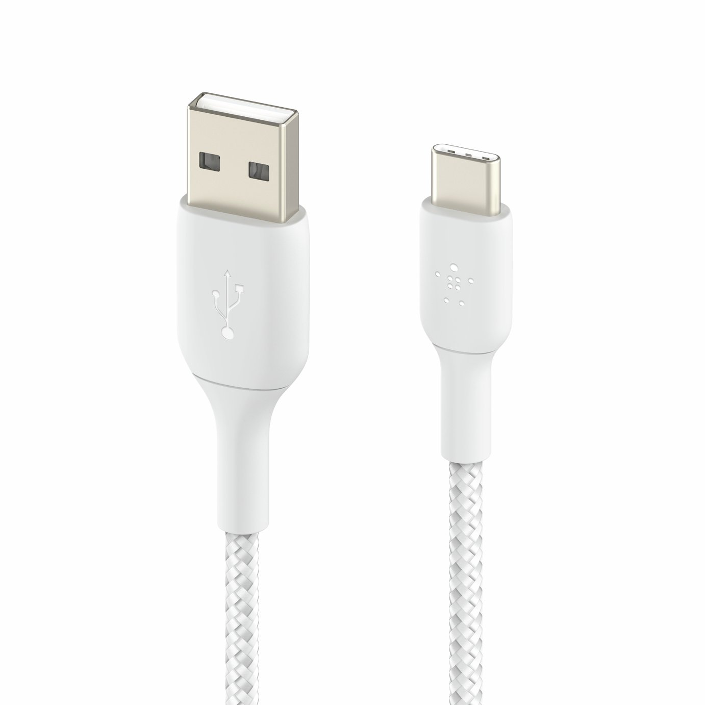 Belkin Braided USB-C to USB-A 1m Cable - White