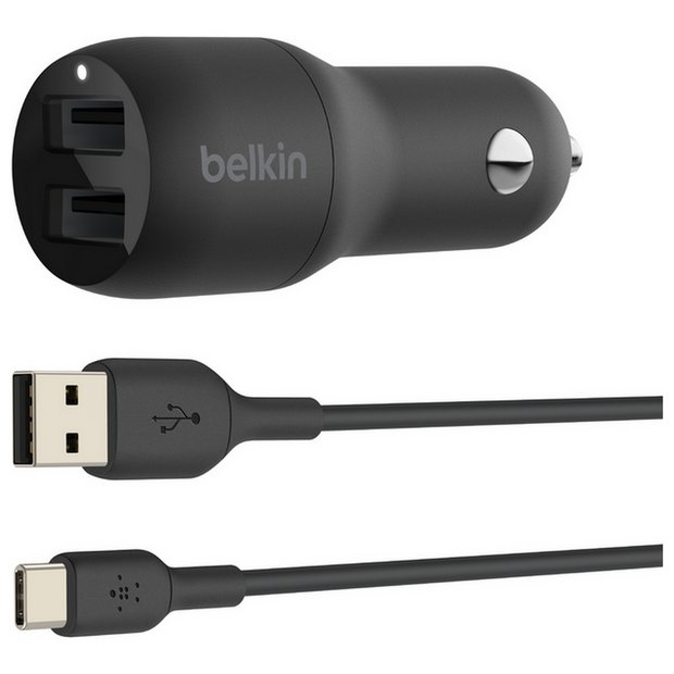 Car Charger Multi Charger Cable Argos 90cm USB White Charger Cable