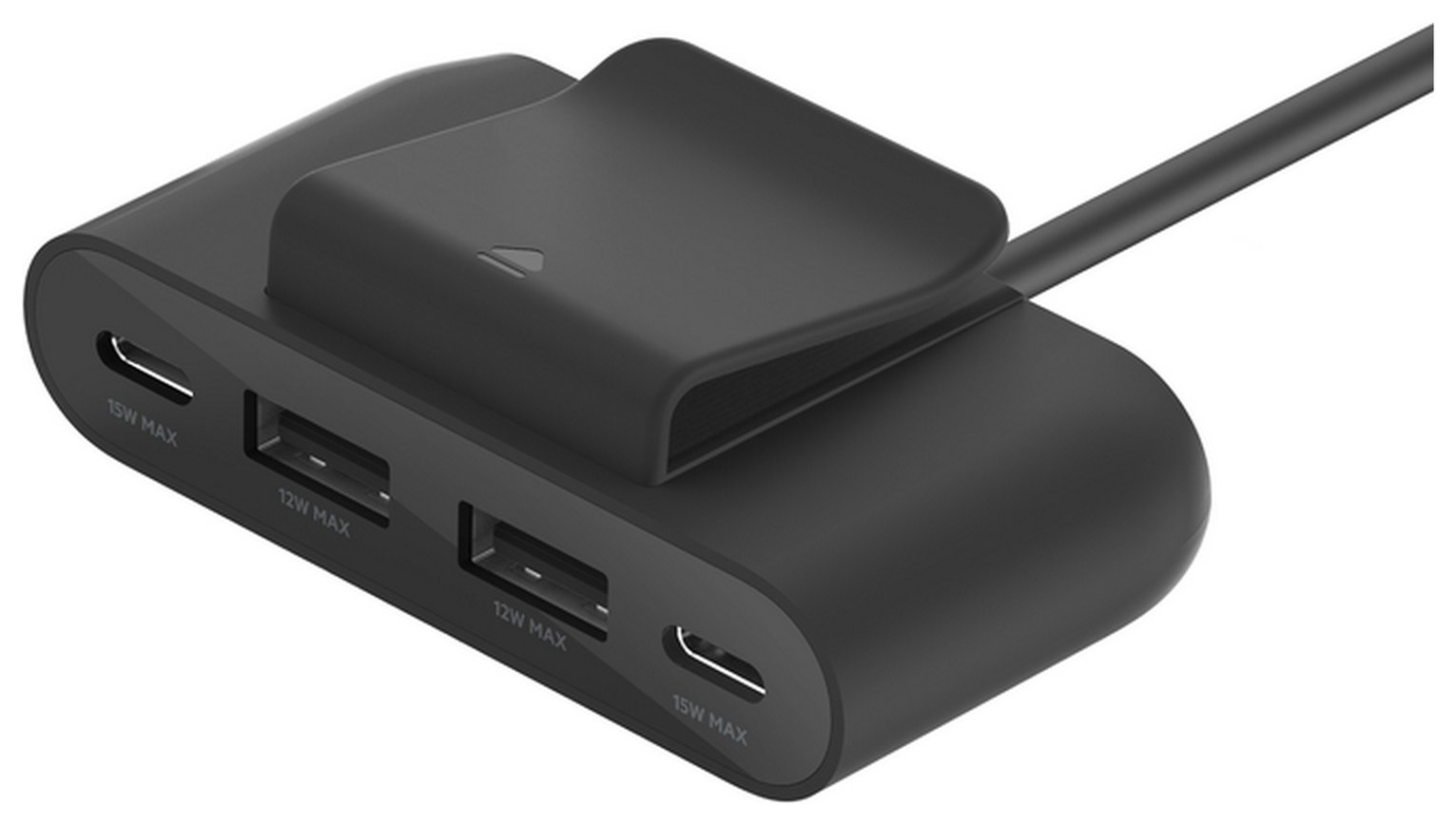 Belkin 4 Port Power Extender Dual USB-C and USB-A 2m - Black
