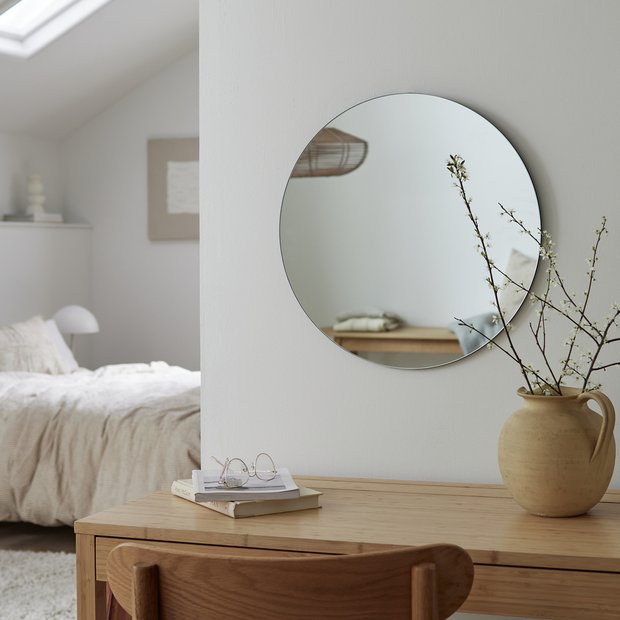 Buy Habitat Frameless Round Wall Mirror 50x50cm Wall mirrors Argos