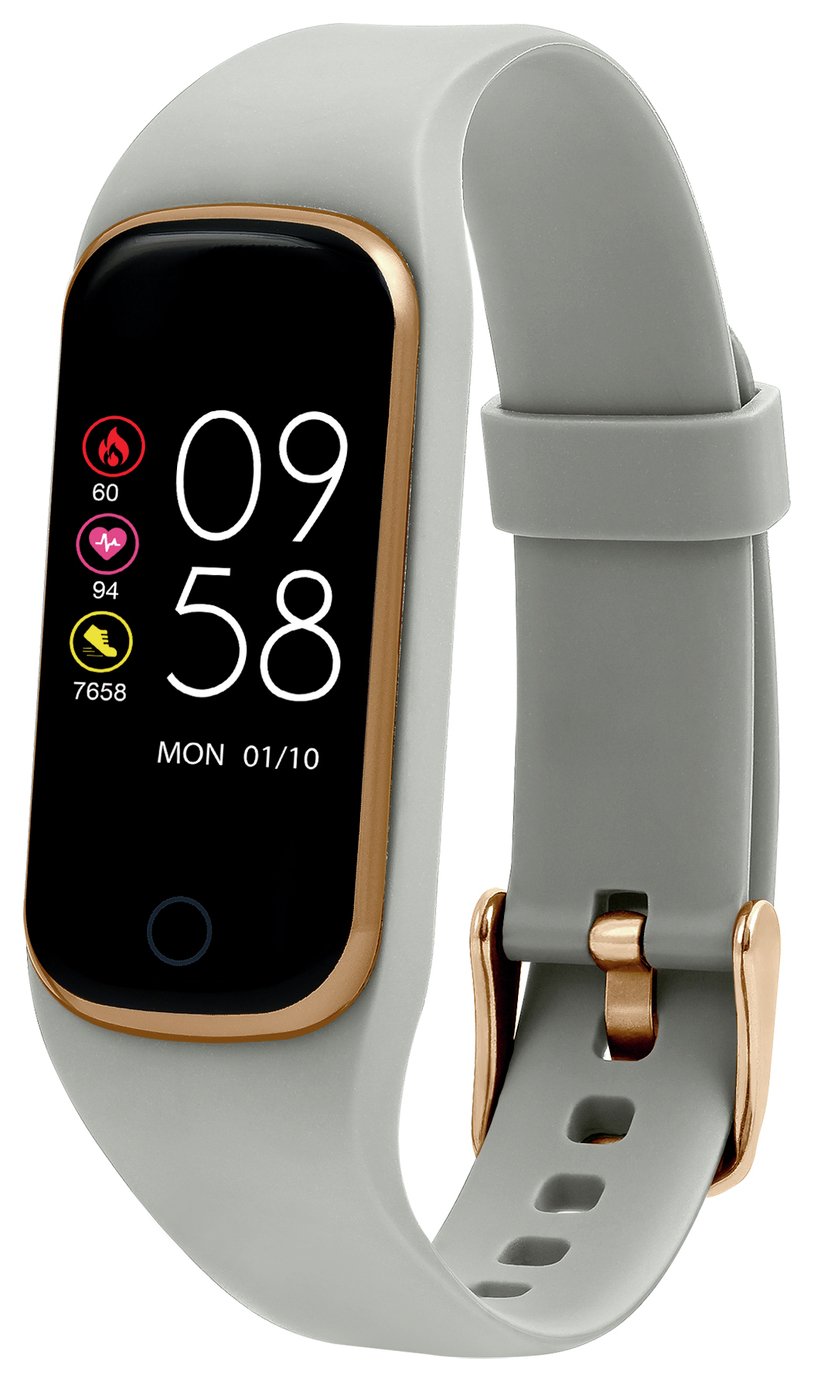 Reflex Active Grey Smart Watch With Silicone Strap