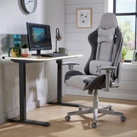 X Rocker Alpha Fabric Ergonomic Office Gaming Chair - Grey
