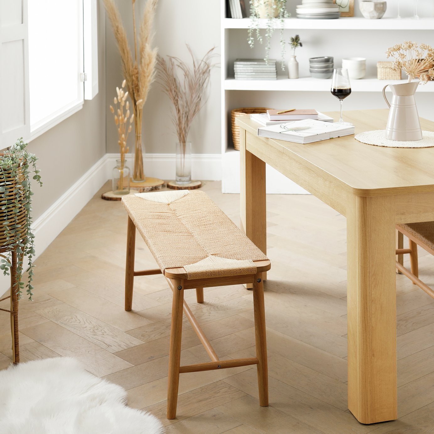 Habitat Hanna Oak Bench - Natural