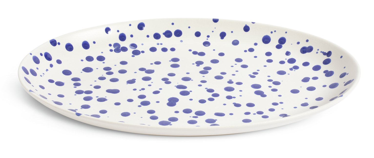 Habitat 60 Jackson Stoneware Platter - Blue