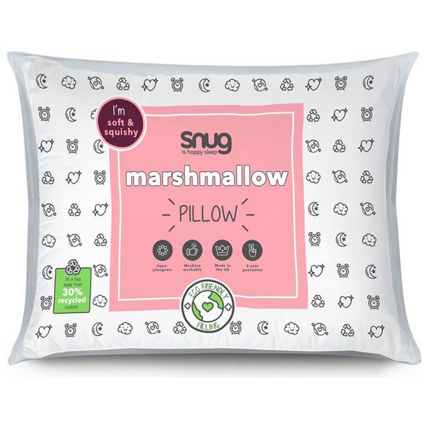 Buy Snug Marshmallow Hollowfibre Medium Soft Pillow Pillows Habitat