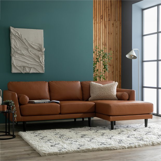 Genuine leather deals corner couches