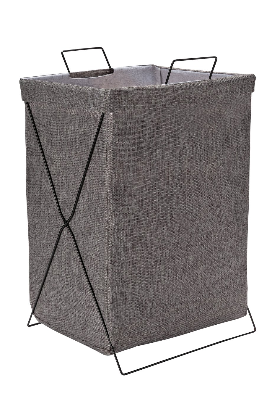 grey laundry basket